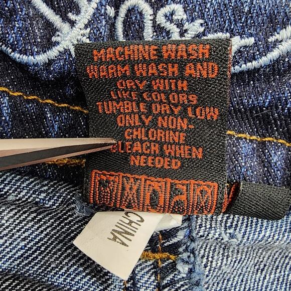 NEW J-Star Jeans Womens 3/4 Blue Studded Low Rise Bootcut Stretch Denim Faded - Picture 11 of 16